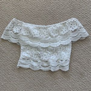 LF Stores Off the Shoulder Crop Top